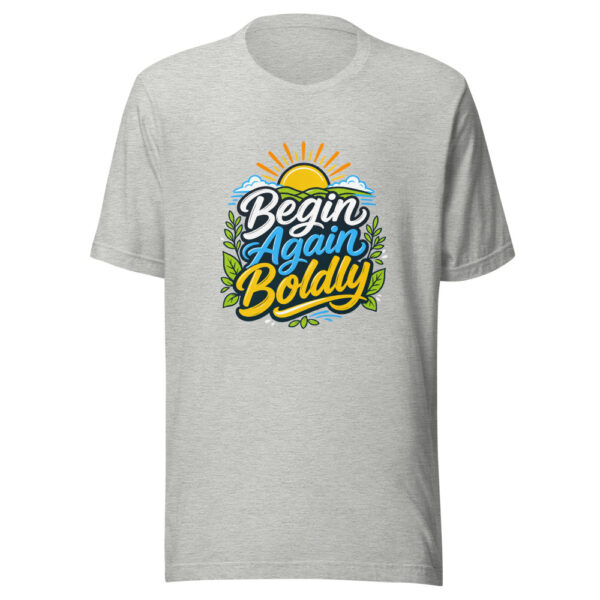 Begin Again Boldly Graphic Tee mockup 5 Begin Again Boldly Graphic Tee mockup 5