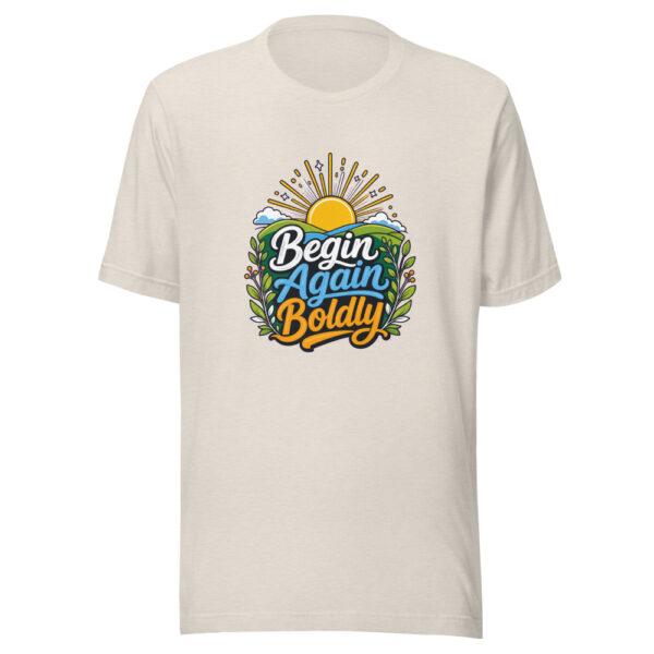 Begin Again Boldly Graphic Tee mockup 8 Begin Again Boldly Graphic Tee mockup 8