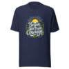 Begin With Bright Courage Graphic Tee mockup 4