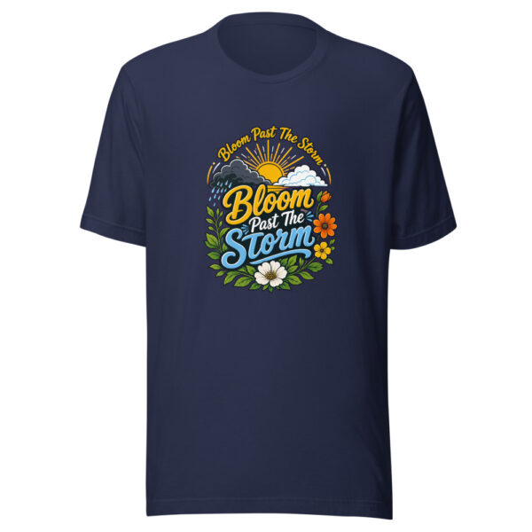 Bloom Past The Storm Graphic Tee mockup 2 Bloom Past The Storm Graphic Tee mockup 2