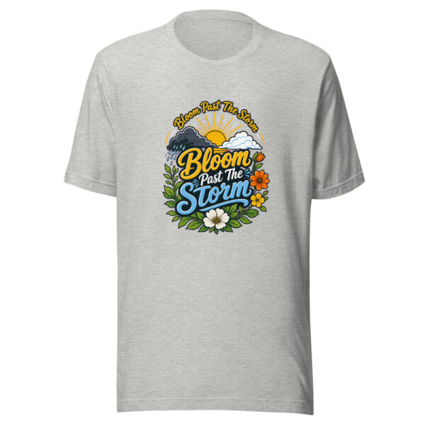 Bloom Past The Storm Graphic Tee mockup 4 Bloom Past The Storm Graphic Tee mockup 4