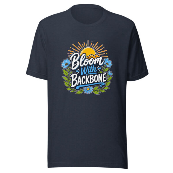 Bloom With Backbone Graphic Tee mockup 1 Bloom With Backbone Graphic Tee front view