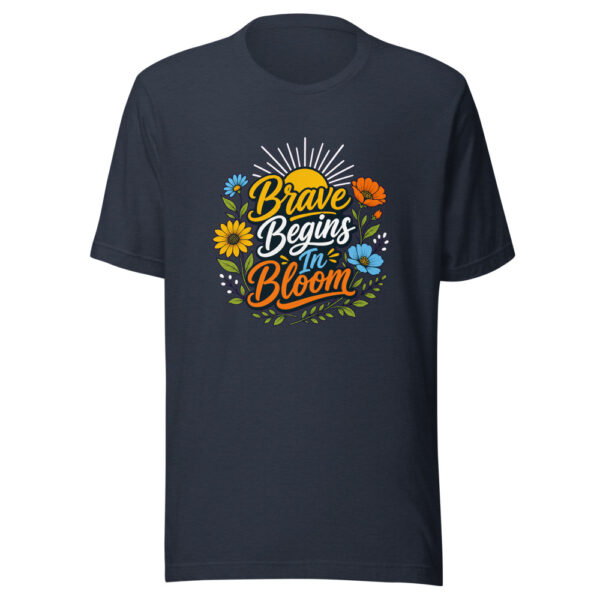 Brave Begins In Bloom Graphic Tee mockup 1 Brave Begins In Bloom Graphic Tee front view