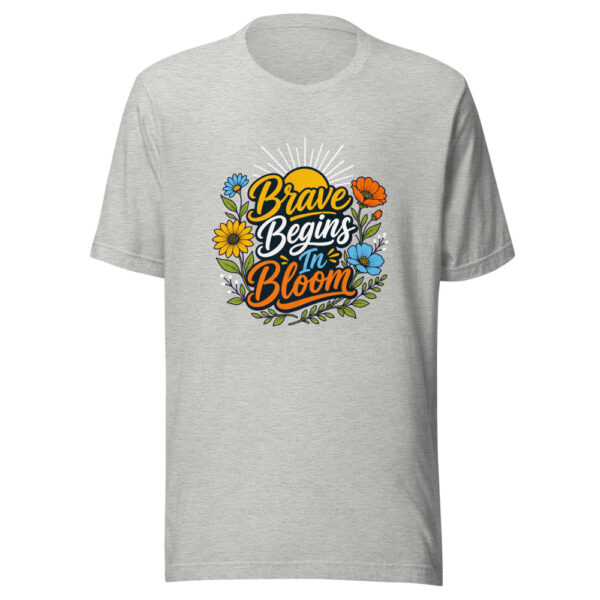 Brave Begins In Bloom Graphic Tee mockup 6 Brave Begins In Bloom Graphic Tee mockup 6