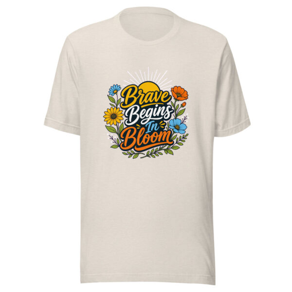 Brave Begins In Bloom Graphic Tee mockup 8 Brave Begins In Bloom Graphic Tee mockup 8