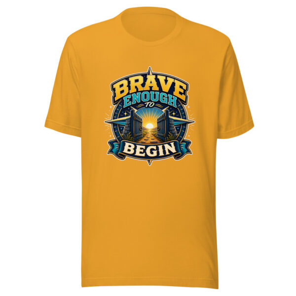 Brave Enough To Begin Heartbeat-20260613-inspirational-codex Graphic Tee mockup 1 Brave Enough To Begin Heartbeat-20260613-inspirational-codex Graphic Tee front view