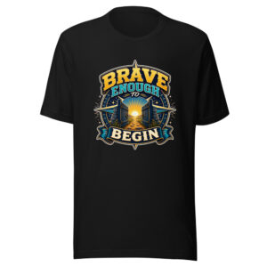 Brave Enough To Begin Heartbeat-20260613-inspirational-codex Graphic Tee mockup 1 Brave Enough To Begin Heartbeat-20260613-inspirational-codex Graphic Tee front view