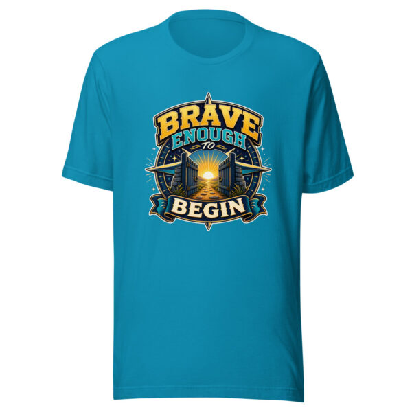 Brave Enough To Begin Heartbeat-20260613-inspirational-codex Graphic Tee mockup 2 Brave Enough To Begin Heartbeat-20260613-inspirational-codex Graphic Tee mockup 2