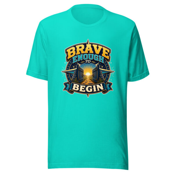 Brave Enough To Begin Heartbeat-20260613-inspirational-codex Graphic Tee mockup 6 Brave Enough To Begin Heartbeat-20260613-inspirational-codex Graphic Tee mockup 6