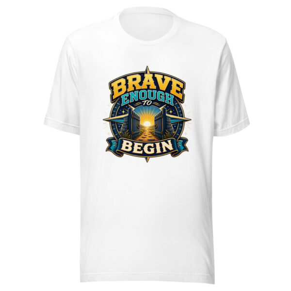 Brave Enough To Begin Heartbeat-20260613-inspirational-codex Graphic Tee mockup 8 Brave Enough To Begin Heartbeat-20260613-inspirational-codex Graphic Tee mockup 8