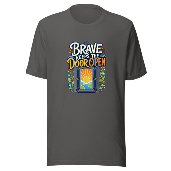 Brave Keeps The Door Open Graphic Tee mockup 5