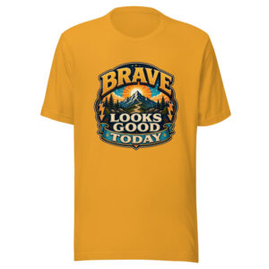 Brave Looks Good Today Heartbeat-20260614-inspirationalshirts-codex Graphic Tee front view