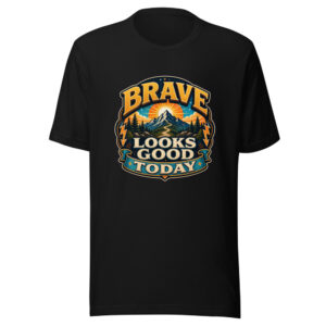 Brave Looks Good Today Heartbeat-20260614-inspirationalshirts-codex Graphic Tee mockup 1 Brave Looks Good Today Heartbeat-20260614-inspirationalshirts-codex Graphic Tee front view