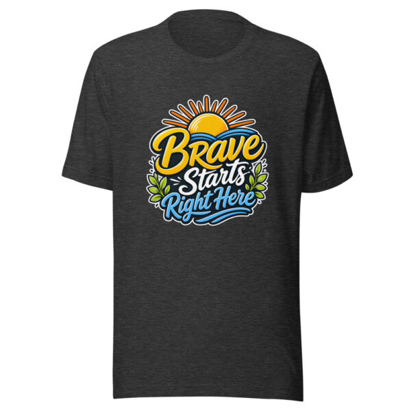 Brave Starts Right Here Graphic Tee mockup 1 Brave Starts Right Here Graphic Tee front view