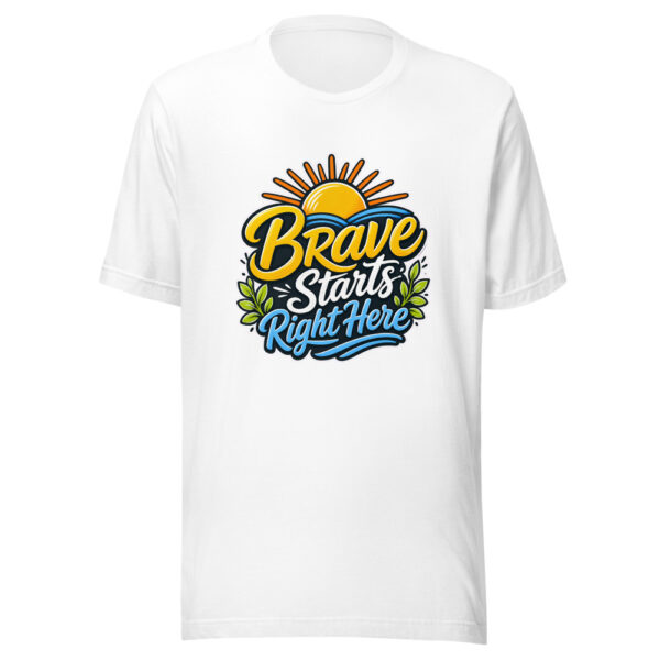 Brave Starts Right Here Graphic Tee mockup 3 Brave Starts Right Here Graphic Tee mockup 3