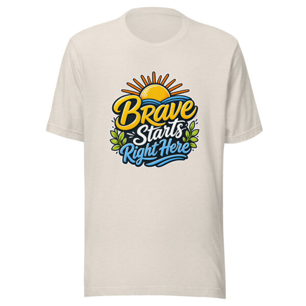 Brave Starts Right Here Graphic Tee mockup 8 Brave Starts Right Here Graphic Tee mockup 8