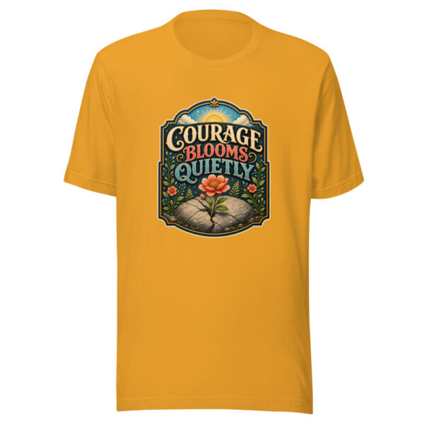 COURAGE BLOOMS QUIETLY Heartbeat-20260614-inspirationalshirts-codex Graphic Tee mockup 4