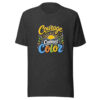 Courage Carries Color Graphic Tee mockup 6