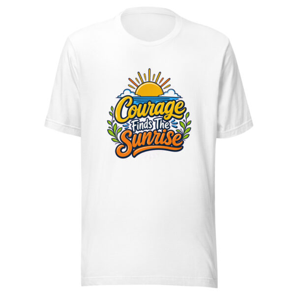 Courage Finds The Sunrise Graphic Tee mockup 3 Courage Finds The Sunrise Graphic Tee mockup 3