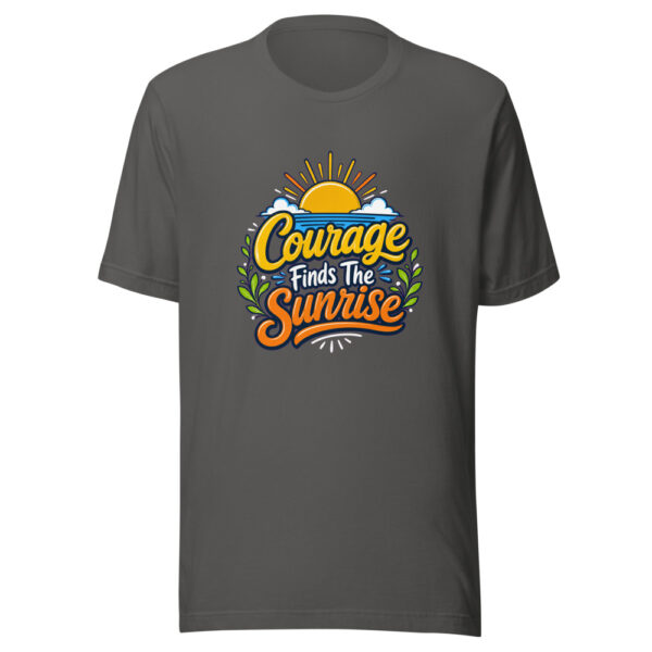 Courage Finds The Sunrise Graphic Tee mockup 4 Courage Finds The Sunrise Graphic Tee mockup 4