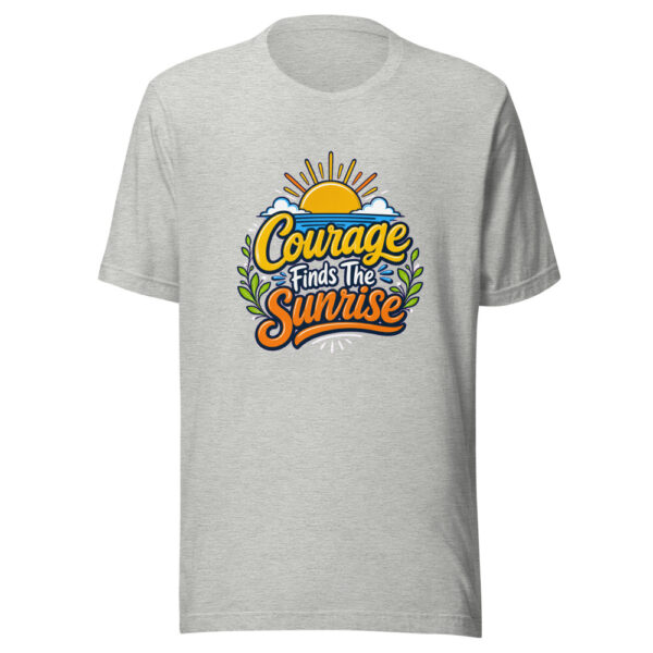 Courage Finds The Sunrise Graphic Tee mockup 5 Courage Finds The Sunrise Graphic Tee mockup 5