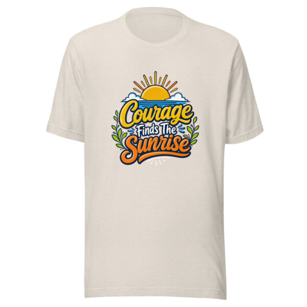 Courage Finds The Sunrise Graphic Tee mockup 8 Courage Finds The Sunrise Graphic Tee mockup 8