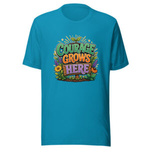 COURAGE GROWS HERE Heartbeat-20260622-codex-fallback Graphic Tee mockup 1 COURAGE GROWS HERE Heartbeat-20260622-codex-fallback Graphic Tee front view