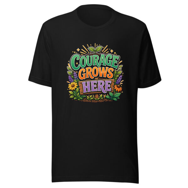COURAGE GROWS HERE Heartbeat-20260622-codex-fallback Graphic Tee mockup 2
