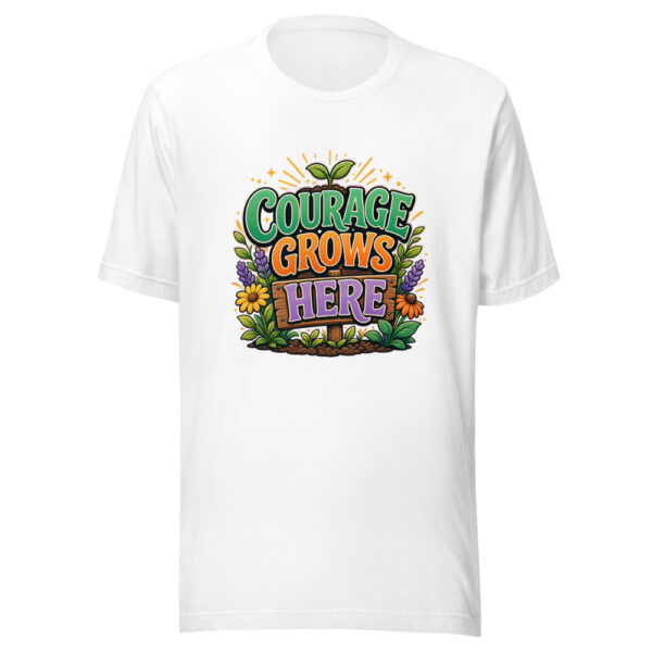 COURAGE GROWS HERE Heartbeat-20260622-codex-fallback Graphic Tee mockup 3