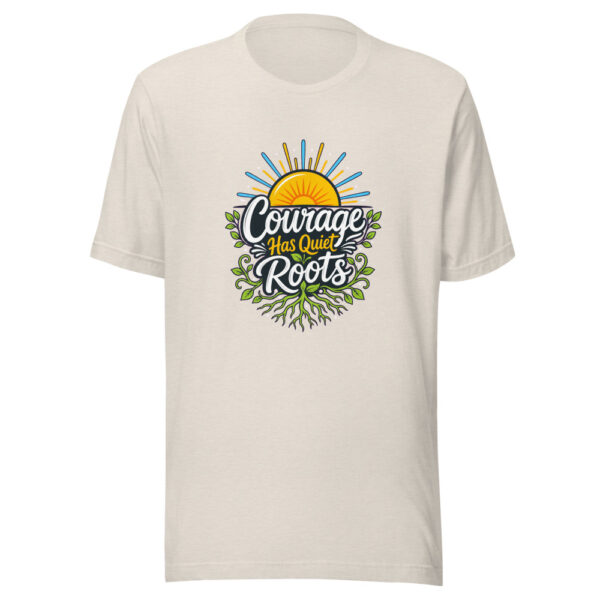 Courage Has Quiet Roots Graphic Tee mockup 8 Courage Has Quiet Roots Graphic Tee mockup 8