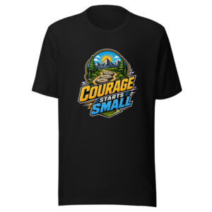 Courage Starts Small Heartbeat-20260613-inspiration-codex Graphic Tee mockup 1 Courage Starts Small Heartbeat-20260613-inspiration-codex Graphic Tee front view