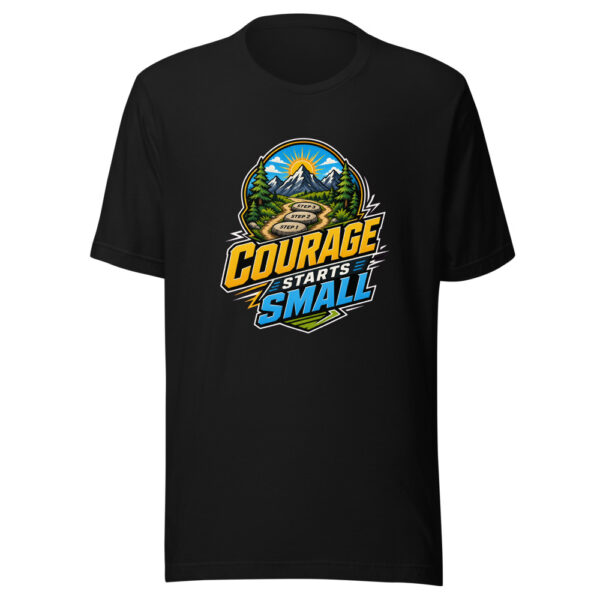 Courage Starts Small Heartbeat-20260613-inspiration-codex Graphic Tee mockup 1 Courage Starts Small Heartbeat-20260613-inspiration-codex Graphic Tee front view