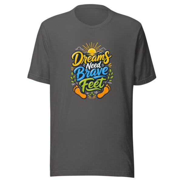 Dreams Need Brave Feet Graphic Tee mockup 5 Dreams Need Brave Feet Graphic Tee mockup 5