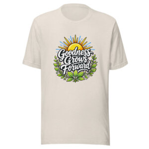 Goodness Grows Forward Graphic Tee mockup 1 Goodness Grows Forward Graphic Tee front view