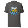 Hope In Motion Graphic Tee mockup 5