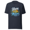 Hope In Motion Graphic Tee mockup 7