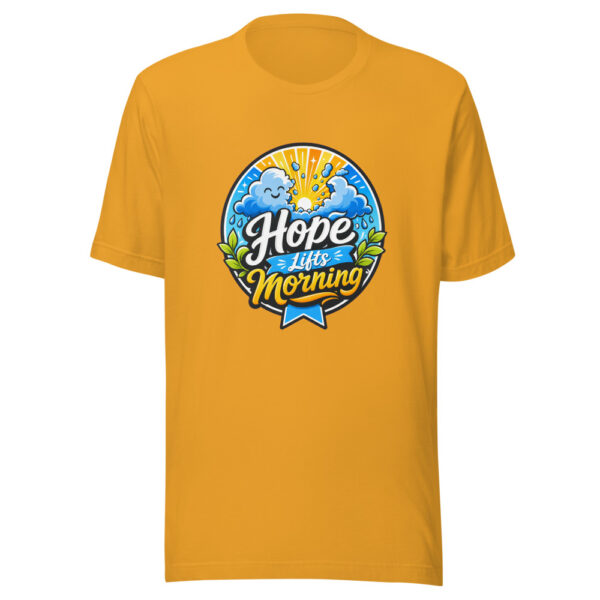 Hope Lifts Morning Graphic Tee mockup 1 Hope Lifts Morning Graphic Tee front view