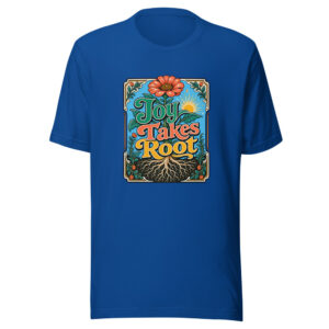 Joy Takes Root Heartbeat-20260611-botanical-rooted-joy Graphic Tee mockup 1 Joy Takes Root Heartbeat-20260611-botanical-rooted-joy Graphic Tee front view