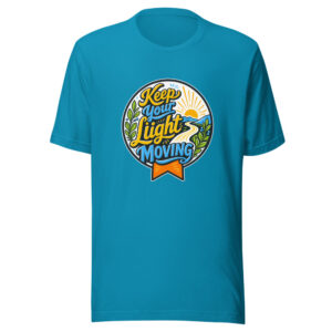 Keep Your Light Moving Graphic Tee mockup 1 Keep Your Light Moving Graphic Tee front view