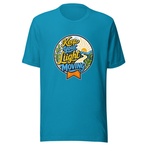 Keep Your Light Moving Graphic Tee mockup 1 Keep Your Light Moving Graphic Tee front view