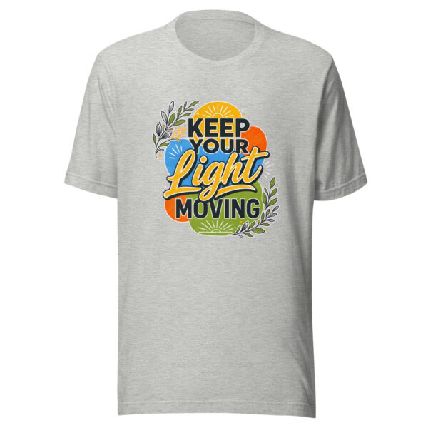 Keep Your Light Moving Graphic Tee mockup 1 Keep Your Light Moving Graphic Tee front view