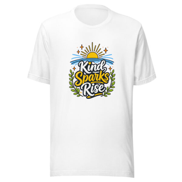 Kind Sparks Rise Graphic Tee mockup 3