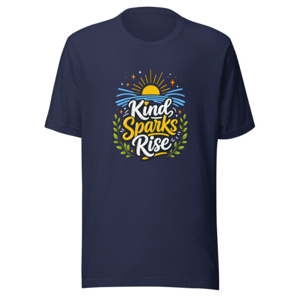 Kind Sparks Rise Graphic Tee mockup 4