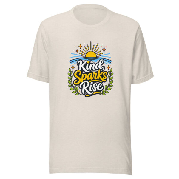 Kind Sparks Rise Graphic Tee mockup 8