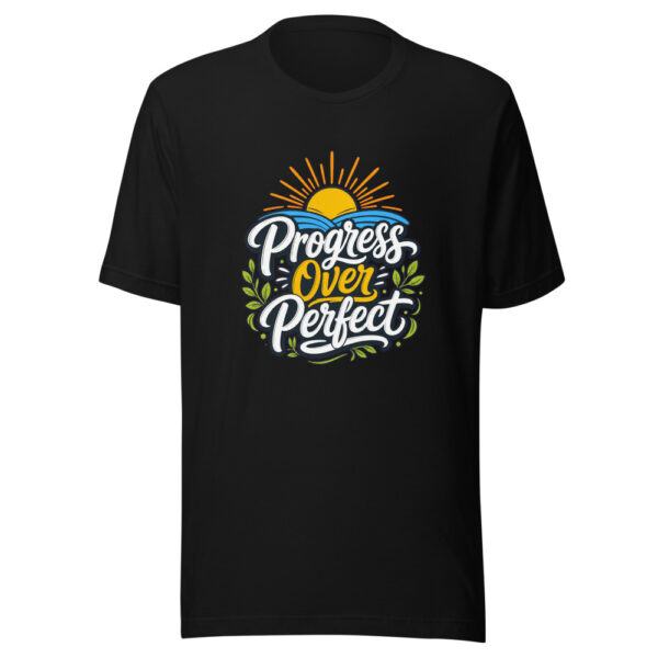 Progress Over Perfect Graphic Tee mockup 2 Progress Over Perfect Graphic Tee mockup 2
