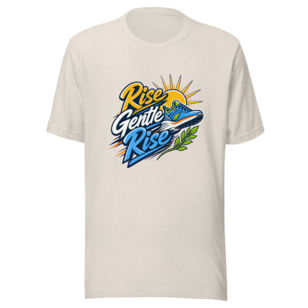 Rise Gentle Rise Graphic Tee mockup 1 Rise Gentle Rise Graphic Tee front view
