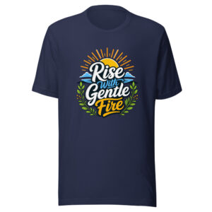 Rise With Gentle Fire Graphic Tee mockup 1 Rise With Gentle Fire Graphic Tee front view