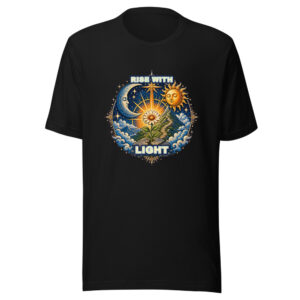 RISE WITH LIGHT Heartbeat-20260614-inspirationalshirts-codex Graphic Tee mockup 1 RISE WITH LIGHT Heartbeat-20260614-inspirationalshirts-codex Graphic Tee front view