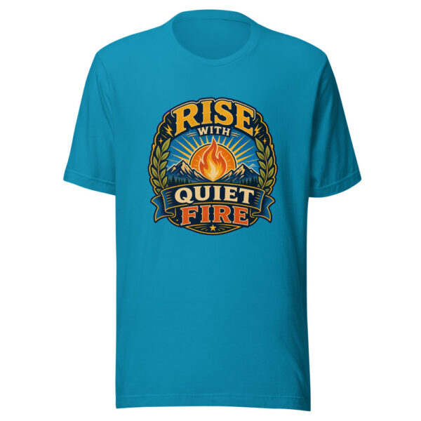 Rise With Quiet Fire Heartbeat-20260613-inspirational-codex Graphic Tee mockup 2 Rise With Quiet Fire Heartbeat-20260613-inspirational-codex Graphic Tee mockup 2