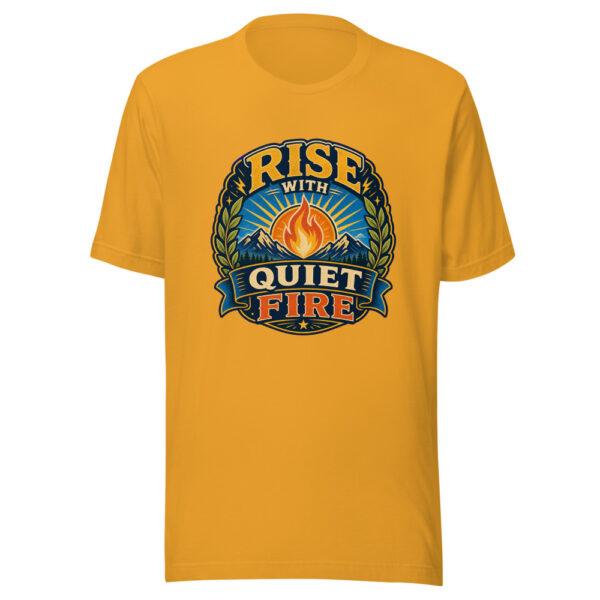Rise With Quiet Fire Heartbeat-20260613-inspirational-codex Graphic Tee mockup 3 Rise With Quiet Fire Heartbeat-20260613-inspirational-codex Graphic Tee mockup 3